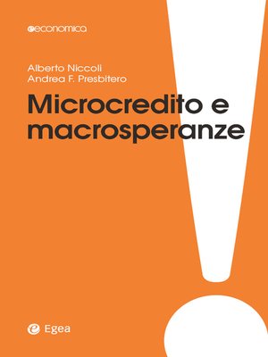 cover image of Microcredito e macrosperanze